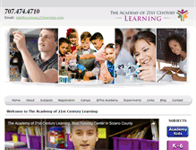 Tablet Screenshot of academy21learning.com